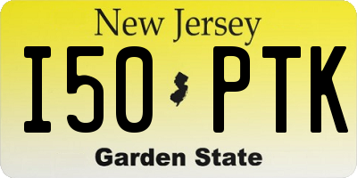 NJ license plate I50PTK
