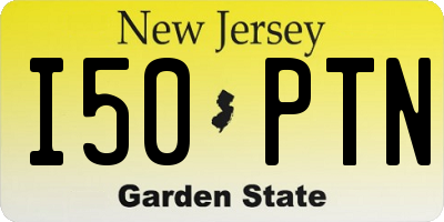 NJ license plate I50PTN