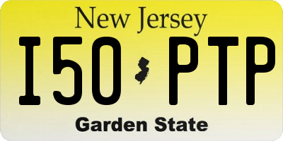 NJ license plate I50PTP