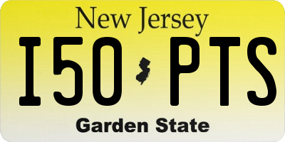 NJ license plate I50PTS