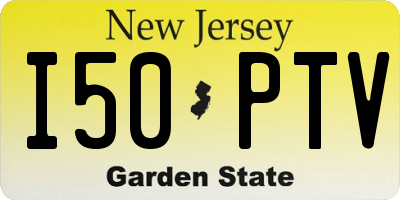 NJ license plate I50PTV