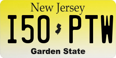 NJ license plate I50PTW