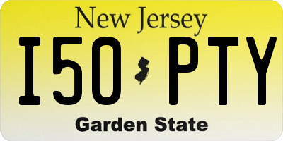 NJ license plate I50PTY