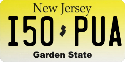 NJ license plate I50PUA