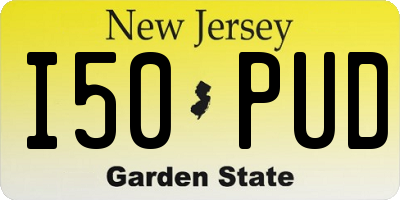 NJ license plate I50PUD