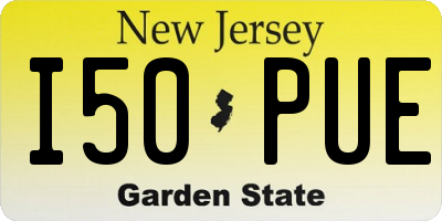 NJ license plate I50PUE