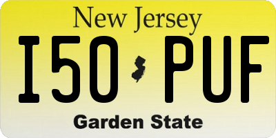 NJ license plate I50PUF