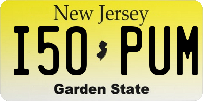 NJ license plate I50PUM