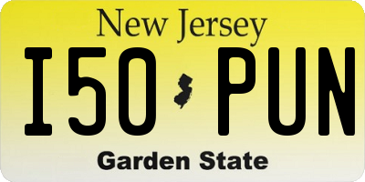 NJ license plate I50PUN