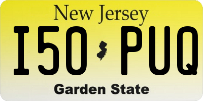 NJ license plate I50PUQ