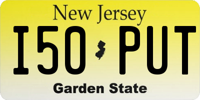 NJ license plate I50PUT