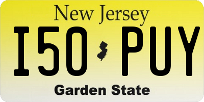 NJ license plate I50PUY
