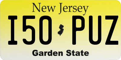 NJ license plate I50PUZ