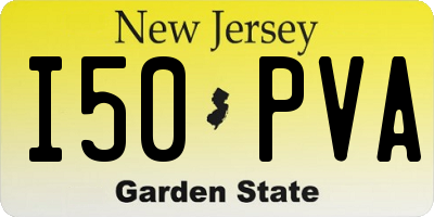 NJ license plate I50PVA