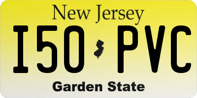 NJ license plate I50PVC