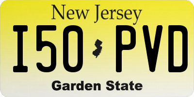 NJ license plate I50PVD