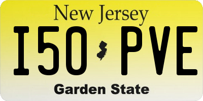 NJ license plate I50PVE