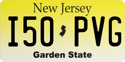 NJ license plate I50PVG