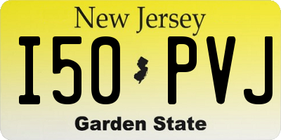 NJ license plate I50PVJ