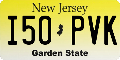 NJ license plate I50PVK