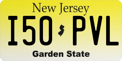 NJ license plate I50PVL
