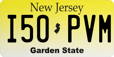 NJ license plate I50PVM