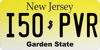 NJ license plate I50PVR