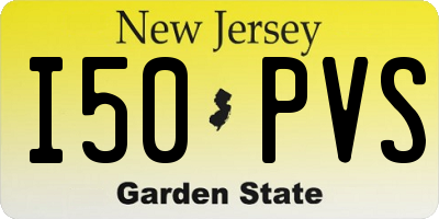 NJ license plate I50PVS