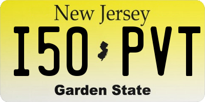 NJ license plate I50PVT