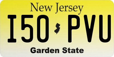 NJ license plate I50PVU