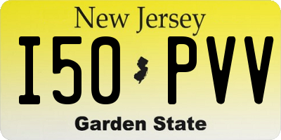 NJ license plate I50PVV