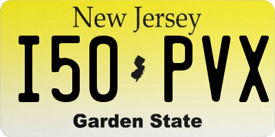 NJ license plate I50PVX