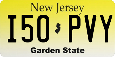 NJ license plate I50PVY