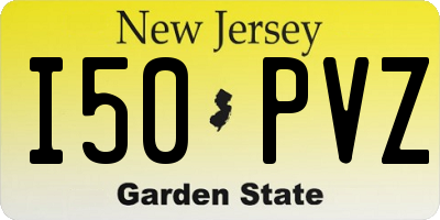 NJ license plate I50PVZ