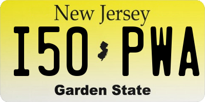 NJ license plate I50PWA
