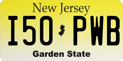 NJ license plate I50PWB