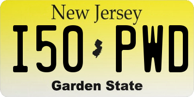 NJ license plate I50PWD