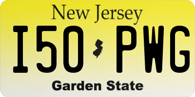 NJ license plate I50PWG