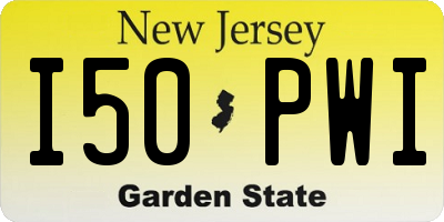 NJ license plate I50PWI