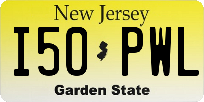 NJ license plate I50PWL