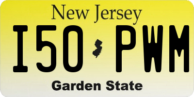NJ license plate I50PWM