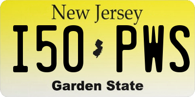 NJ license plate I50PWS
