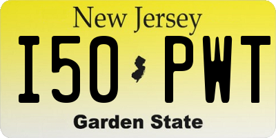 NJ license plate I50PWT