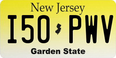 NJ license plate I50PWV