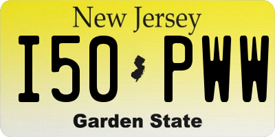 NJ license plate I50PWW