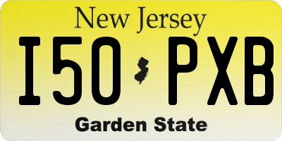 NJ license plate I50PXB