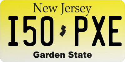 NJ license plate I50PXE