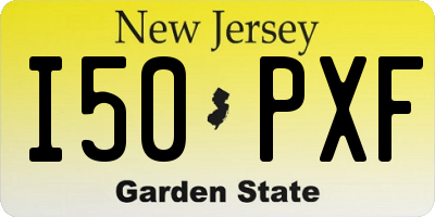 NJ license plate I50PXF