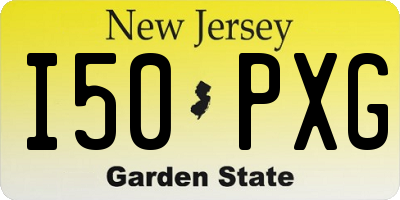 NJ license plate I50PXG