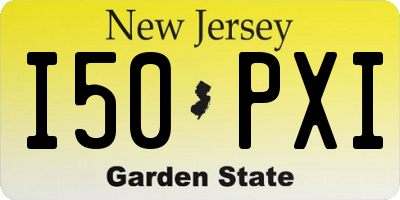 NJ license plate I50PXI